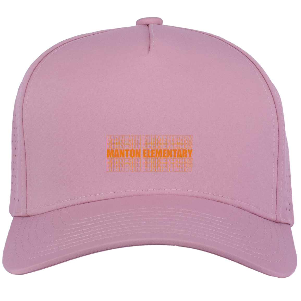 manton-stacked-echo-pacific-headwear-weekender-perforated-snapback-cap — Mauve — Front — source sha256 f26a077031b4f357062a676874923bc60c1db6f9be2eb1b0d7f46a7fb0e4de18 — Color position 8