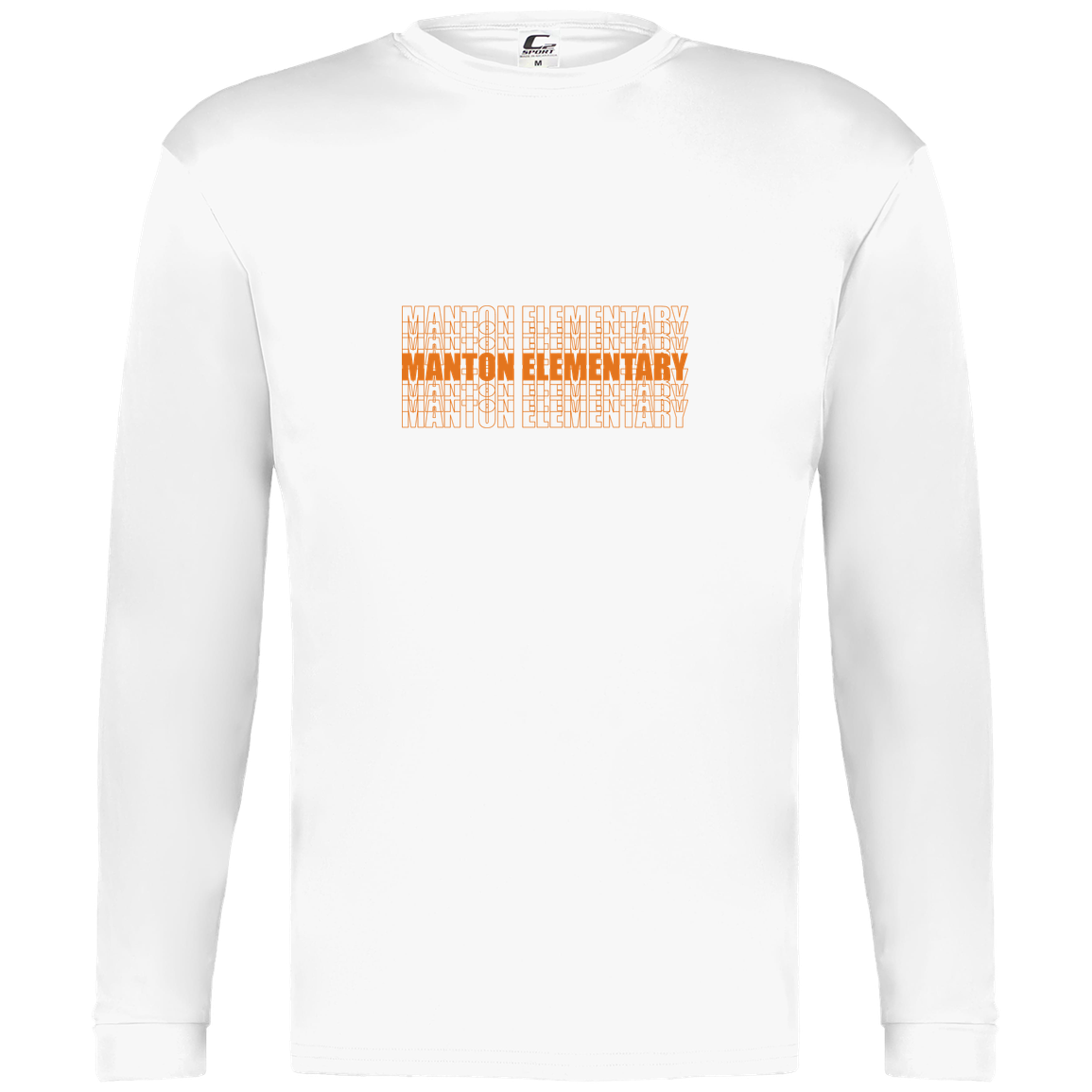 manton-stacked-echo-c2-mens-performance-long-sleeve-tee — White — Front — source sha256 fb5d9dc7c2838a60a35ec771b1903da7324fa2b568857283c1bbd5c8ca4a6dd1 — Color position 4