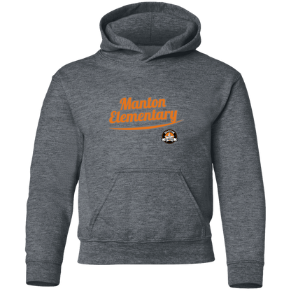 manton-vintage-script-gildan-youth-pullover-hoodie — Dark Heather — Front — source sha256 0a3cc48ec099879e66c79208804a1266a1d37a116367c13fa758a1d5e08e04df — Color position 4