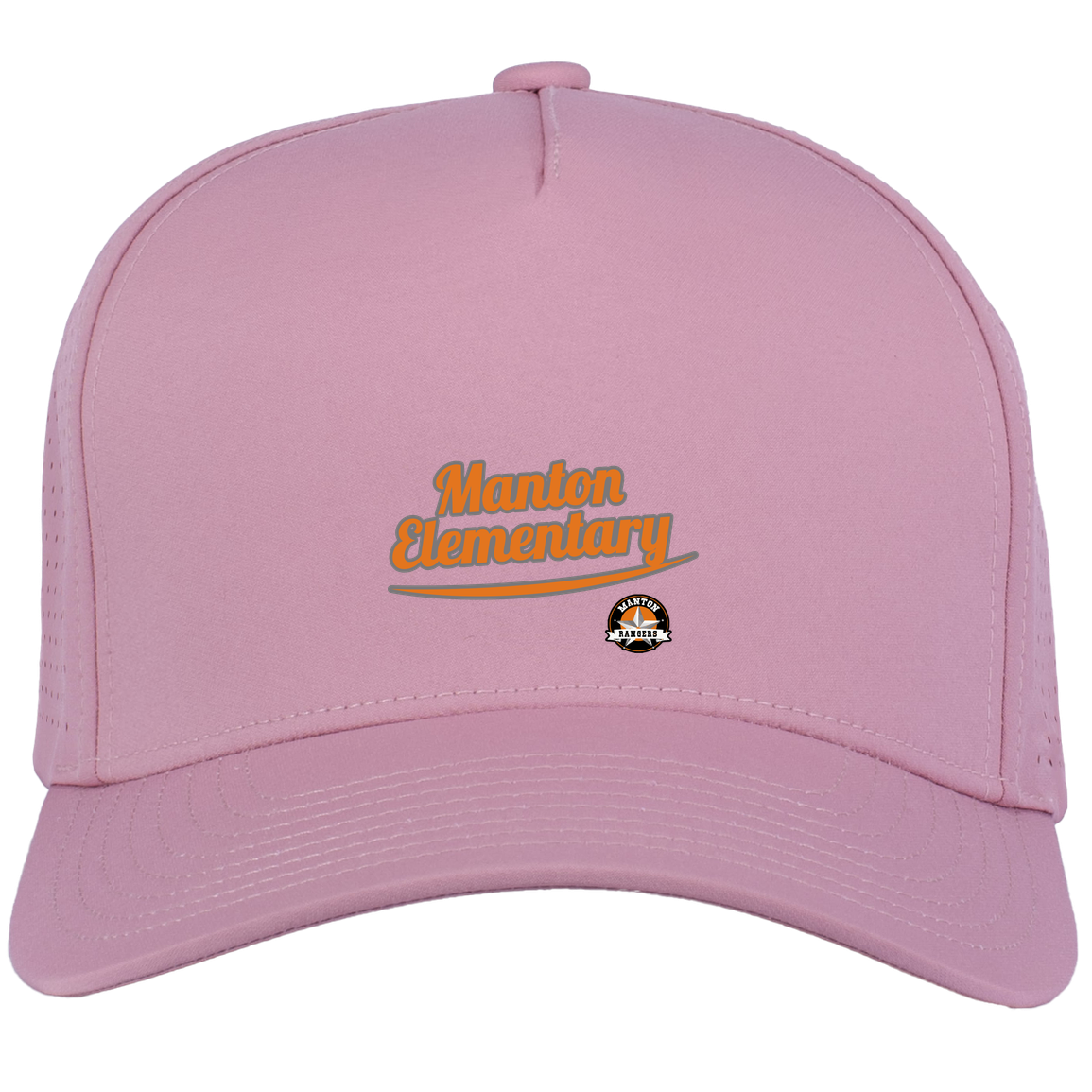 manton-vintage-script-pacific-headwear-weekender-perforated-snapback-cap — Mauve — Front — source sha256 24a2495b0cf733751c3cf5451503be6ffa69a4aacf23e8ff123d134df6948584 — Color position 8