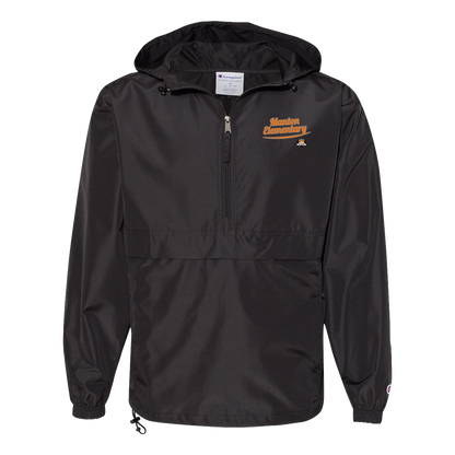 manton-vintage-script-champion-unisex-packable-anorak-jacket — Black — Front — source sha256 2fca90281771b61c46891882370baedfb31be36e2061558563614ad032fcedc9 — Color position 1