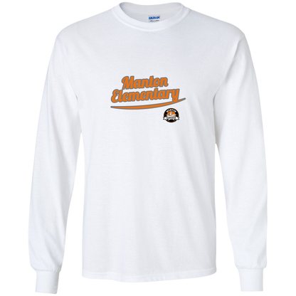 manton-vintage-script-gildan-youth-ls-t-shirt — White — Front — source sha256 35efb9917c4c121c8efc2e490f8150c4163f71058dd5c8758fffc3efdea438a1 — Color position 2