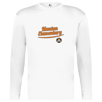 manton-vintage-script-c2-kids-performance-long-sleeve-tee — White — Front — source sha256 60339f07a4e3ff854cec06b517854b904c2d77c9c09d620e3b47f50f321af6cb — Color position 4