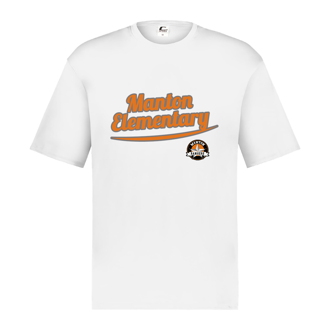 manton-vintage-script-c2-mens-performance-short-sleeve-tee — White — Front — source sha256 652fb01c9a4f5262bc2875bbc8fe3417495d506f77da533a9d47a91fa140185a — Color position 4
