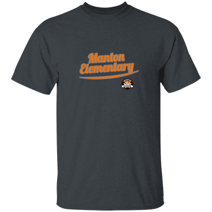 manton-vintage-script-gildan-youth-5-3-oz-100-cotton-t-shirt — Dark Heather — Front — source sha256 8544c7a9700df52fd71555b6b672543a4506b43fdfbe2cb4e0a6f21f937ce986 — Color position 4