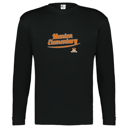 manton-vintage-script-c2-kids-performance-long-sleeve-tee — Black — Front — source sha256 9513113d063d4753e3f53ea9fb9185203624ba1d292eaa673dbf113776d78e6f — Color position 1
