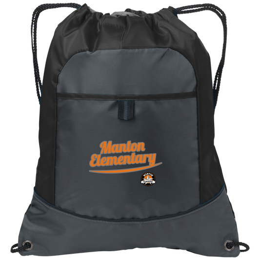 manton-vintage-script-port-authority-pocket-cinch-pack — Deep Smoke/Black — Front — source sha256 98a5a7c6bdb2bb3f382eb8913c389c39ed1222b67d99dcedb2185cbde82dbc5c — Color position 1