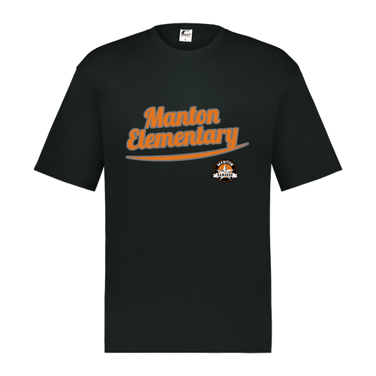 manton-vintage-script-c2-mens-performance-short-sleeve-tee — Black — Front — source sha256 cfe3adeb875b4c10ae328fd313a02b381f838d529e11d37893f22640a664f373 — Color position 1