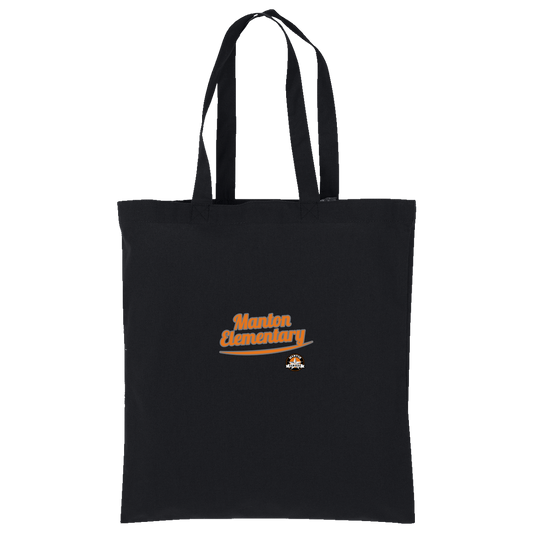 manton-vintage-script-port-authority-core-cotton-tote — Deep Black — Front — source sha256 d767e84900467e074ab32e0dbc39cce81e164ceeee2026c2cb00705bbb35d91f — Color position 1