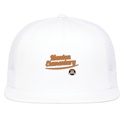manton-vintage-script-pacific-headwear-d-series-5-panel-trucker-snapback-cap — White — Front — source sha256 d8783cafdfe75239a3fc2f67867ce4446bb9489ea1d9ff97edde6fcf6df57fa2 — Color position 5