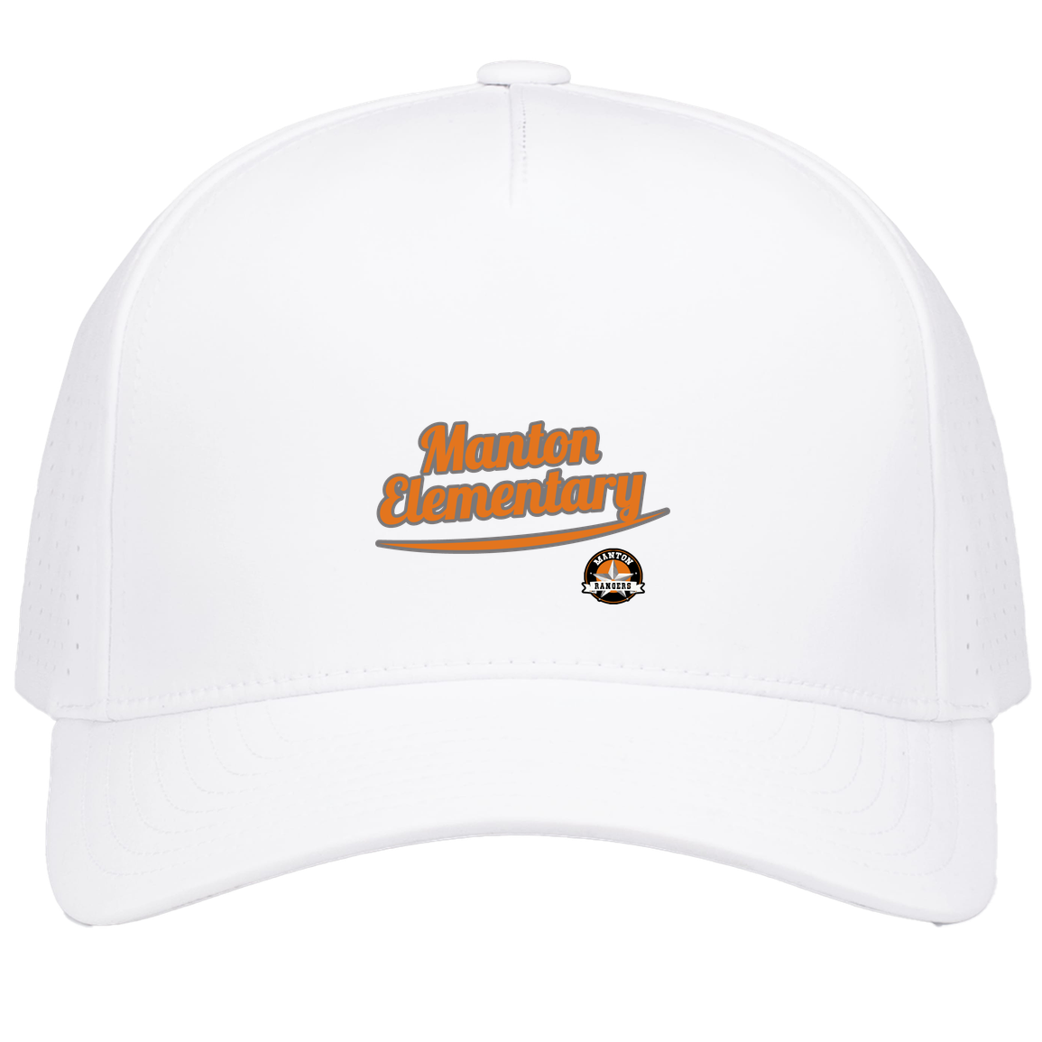 manton-vintage-script-pacific-headwear-weekender-perforated-snapback-cap — White — Front — source sha256 df21a58ed987d4e268a70bb5e5e6df21479d8c3d46972cd2b6072189f0e0e8af — Color position 6