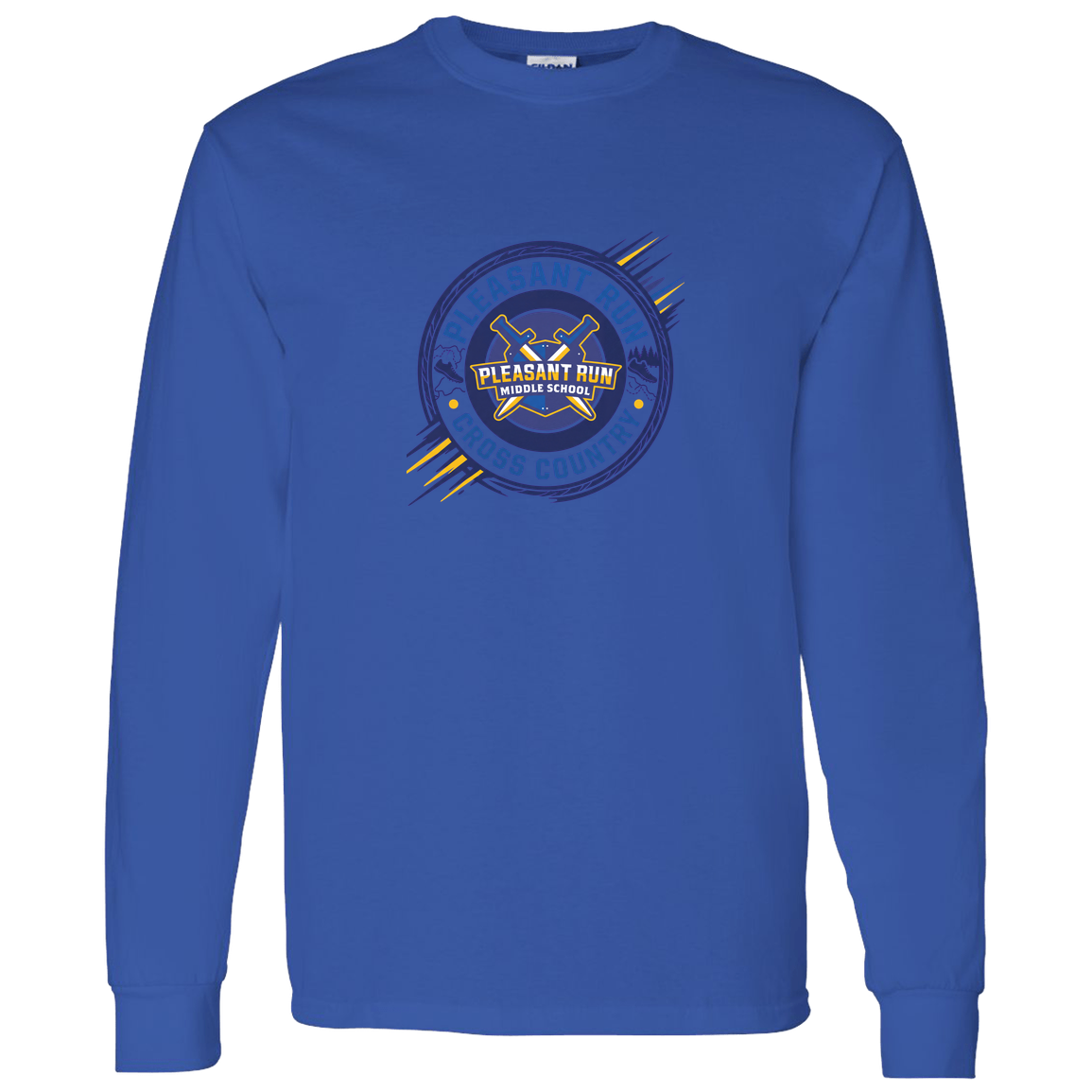 pleasant-run-athletic-seal-gildan-ls-t-shirt-5-3-oz — Royal — Front — source sha256 6c6b96db829841620f6027b2d3f66da9087a2e6fa6f0fe9779d8b275baf90598 — Color position 3