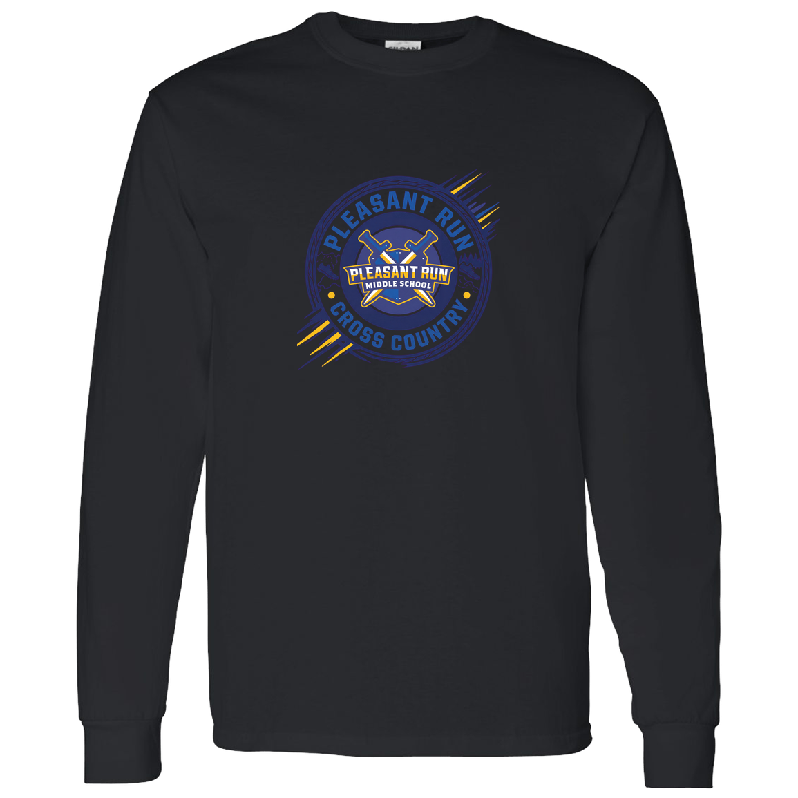 pleasant-run-athletic-seal-gildan-ls-t-shirt-5-3-oz — Black — Front — source sha256 fd9a5df3bf81dc9405fd6977e7bf96186b91e7ec24d2493339c2976e94cd57b4 — Color position 2