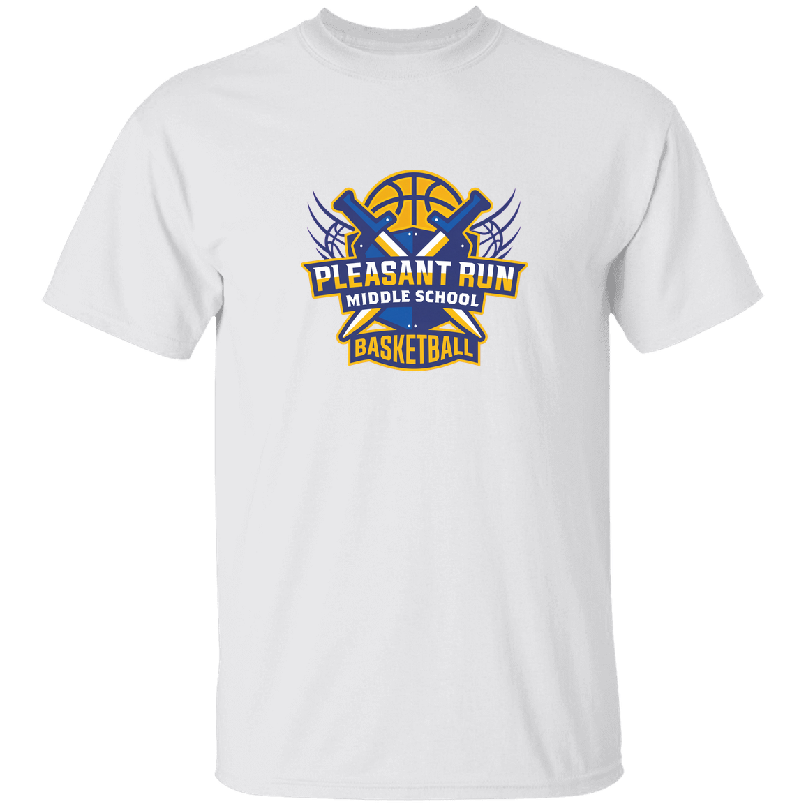 pleasant-run-bold-mascot-gildan-5-3-oz-t-shirt — White — Front — source sha256 0077b1d4d3eb953f209349786f21f83560a8c413f1ef4a0841fd5d44ad5ec59e — Color position 1