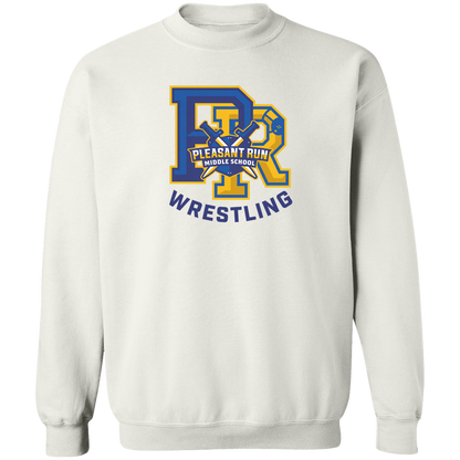 pleasant-run-team-monogram-gildan-crewneck-pullover-sweatshirt — White — Front — source sha256 4a4d5b8ab8ae4b335dea21ce6d04f508bf082f322a605722a900a884d38dba50 — Color position 1
