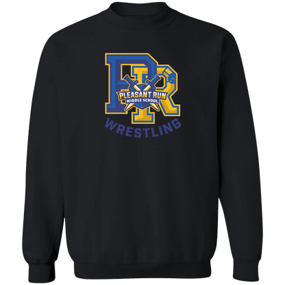 pleasant-run-team-monogram-gildan-crewneck-pullover-sweatshirt — Black — Front — source sha256 d2513db565e57c315efdffde1f4f47dd53794048f9a2c2ab346ee445ce729141 — Color position 2
