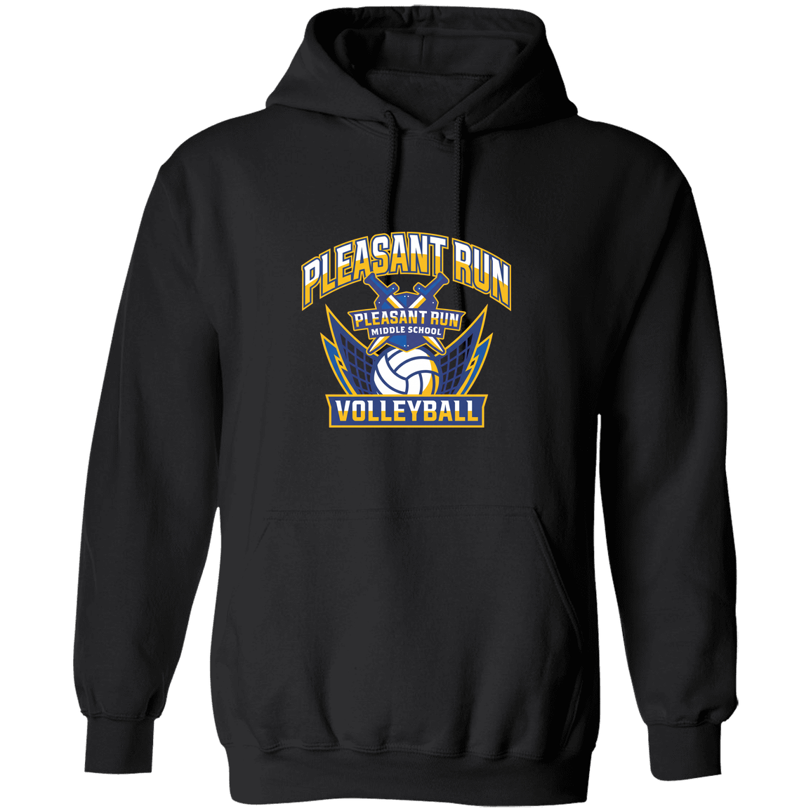 pleasant-run-varsity-arch-gildan-pullover-hoodie — Black — Front — source sha256 ef662a5411c2885588bd531de19d723533baff28cef424e5957f5bd8b5f5756f — Color position 2