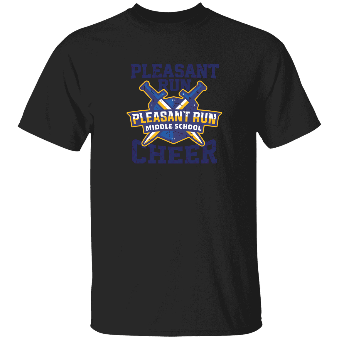 pleasant-run-vintage-stack-gildan-youth-5-3-oz-100-cotton-t-shirt — Black — Front — source sha256 bfba927c61e6617e82509cd11decdde32e6fa0c105c16bf764fd31df409bd75b — Color position 2