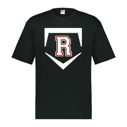 rally-softball-rally-base-original-white-c2-mens-performance-short-sleeve-tee — Black — Front — source sha256 0874e9ec05f519bc5792031f72d8c465cf5ebdc3fa97881f1e1e349f5fea9442 — Color position 1