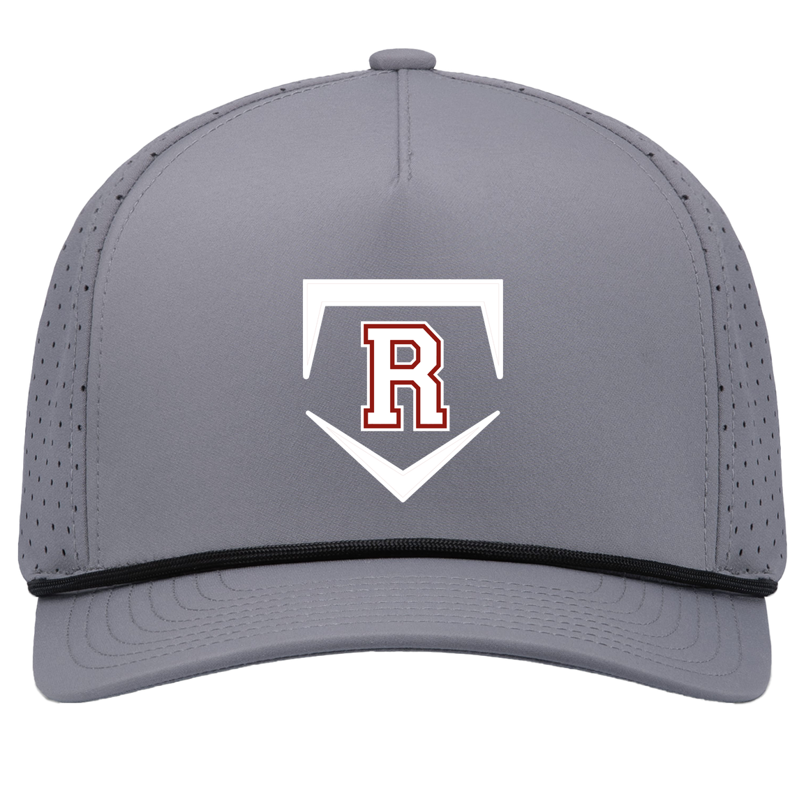 rally-softball-rally-base-original-white-pacific-headwear-weekender-perforated-snapback-cap — Graphite/Black — Front — source sha256 0ec485619735a153a96356b909bbd257f0aed4f67f5c81cd15a7554738ee1f78 — Color position 3