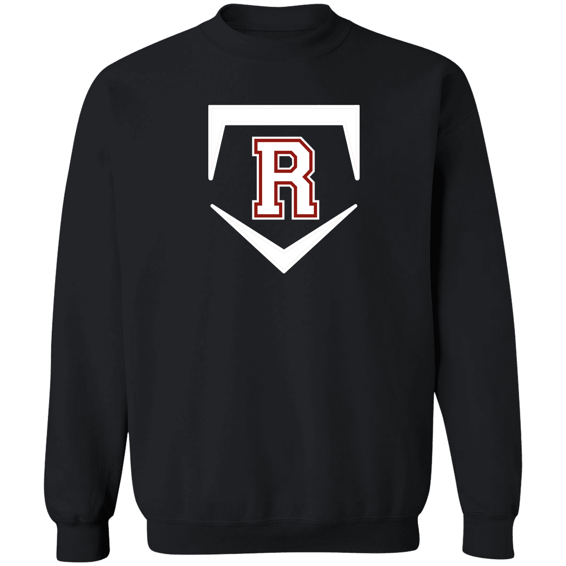 rally-softball-rally-base-original-white-gildan-crewneck-pullover-sweatshirt — Black — Front — source sha256 151ca96f072c093f2987be26ffed06e72ed4937af4aab4eb34697c18acb74225 — Color position 1