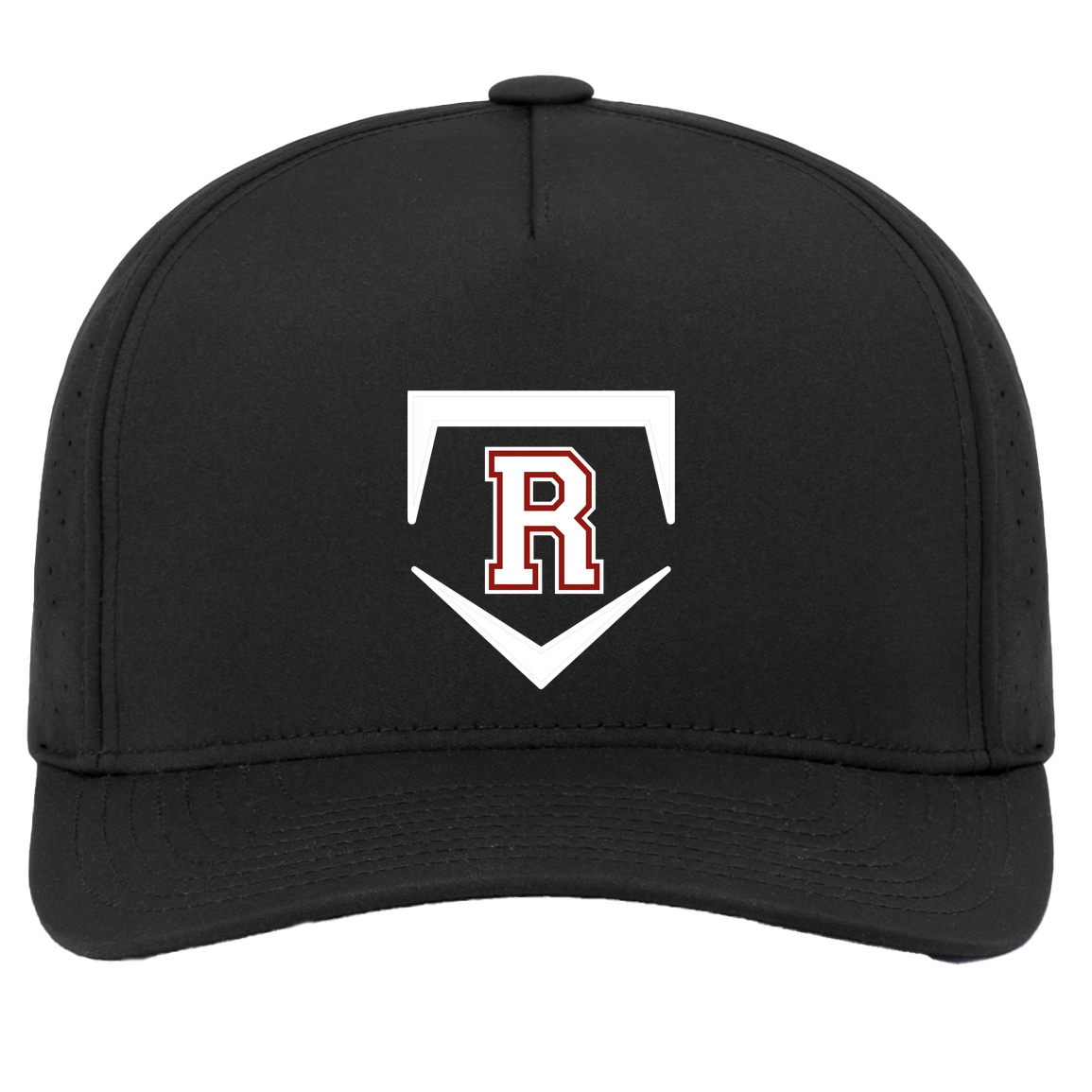 rally-softball-rally-base-original-white-pacific-headwear-weekender-perforated-snapback-cap — Black — Front — source sha256 2b1cf7657ccc876cd1f5546d51e419263578f50e068ec83cc3285e69e1ec8646 — Color position 2