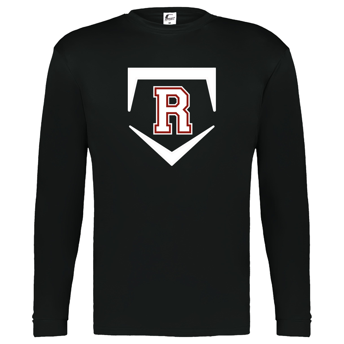 rally-softball-rally-base-original-white-c2-kids-performance-long-sleeve-tee — Black — Front — source sha256 2ecb152270a894b40eff1542d30fe13f48a824fbedb874754a0b8cc294ddcce8 — Color position 1