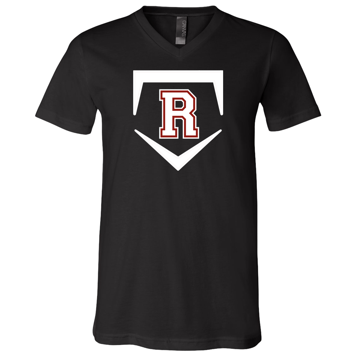 rally-softball-rally-base-original-white-bella-canvas-unisex-jersey-ss-v-neck-t-shirt — Black — Front — source sha256 3dddef936ebcf09c9a51fa83b1c4d9d853e75f2383b6687717fabdcac288f838 — Color position 1