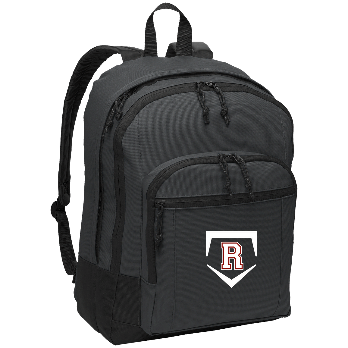 rally-softball-rally-base-original-white-port-authority-basic-backpack — Dark Charcoal — Front — source sha256 4fa8ff44aed0d2d1105168eaff784d0ba3b9eef12992e70deeed8d770ce123c4 — Color position 2