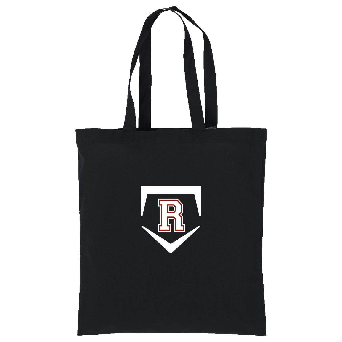 rally-softball-rally-base-original-white-port-authority-core-cotton-tote — Deep Black — Front — source sha256 5f87f9a52ecf327afb1e588eae34f7df4436f7e2034933a6a23d2c6d19e1e2ba — Color position 1