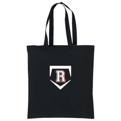 rally-softball-rally-base-original-white-port-authority-core-cotton-tote — Deep Black — Front — source sha256 5f87f9a52ecf327afb1e588eae34f7df4436f7e2034933a6a23d2c6d19e1e2ba — Color position 1
