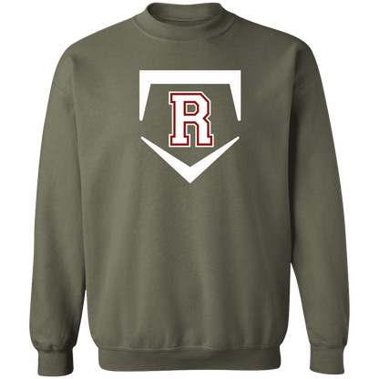 rally-softball-rally-base-original-white-gildan-crewneck-pullover-sweatshirt — Military Green — Front — source sha256 70ce3a45253fe0a26a95447d0f4a370819b61c5608abf865be30db74e33682dd — Color position 2