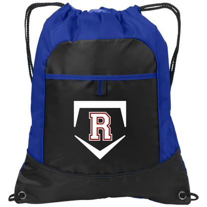 rally-softball-rally-base-original-white-port-authority-pocket-cinch-pack — Black/Hyper Blue — Front — source sha256 885c7e20ec1699d53ec8f5a365f2d680c65164113b7a9c19c1b82f521018b9db — Color position 2