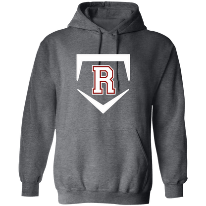 rally-softball-rally-base-original-white-gildan-pullover-hoodie — Dark Heather — Front — source sha256 a2625caec299891b042ee98ba1667f0108fec7a131b1092781b7e868e802988a — Color position 2