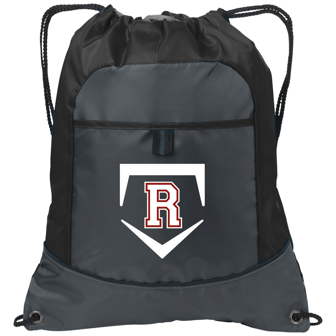 rally-softball-rally-base-original-white-port-authority-pocket-cinch-pack — Deep Smoke/Black — Front — source sha256 b2a95709e864737be003709f2187d2179d858aaf1e0909718da03681095f4ef1 — Color position 1