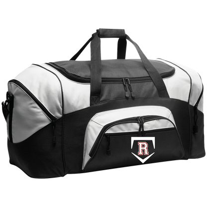 rally-softball-rally-base-original-white-port-company-sport-duffel — Black/Gray — Front — source sha256 ee23ff8ca791d90f7b08ec90901d19965ac0feb7b5ade7865415b7fbb4ee4a18 — Color position 1