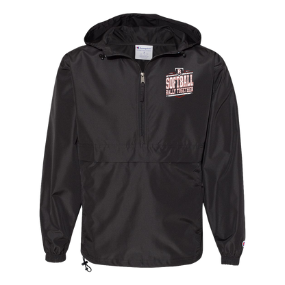 rally-softball-rally-base-rally-together-white-champion-unisex-packable-anorak-jacket — Black — Front — source sha256 0011463df9968877a28661eec10dbbfe5ff336d4dd9b7fa2a8415d34d1f13026 — Color position 1