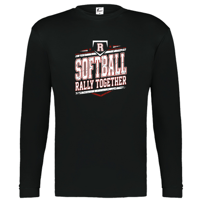 rally-softball-rally-base-rally-together-white-c2-kids-performance-long-sleeve-tee — Black — Front — source sha256 1c247f2f4a35927995dbb3cfbfc3ef0b25e5cb6c1572e9807a44dc147bfd6dee — Color position 1