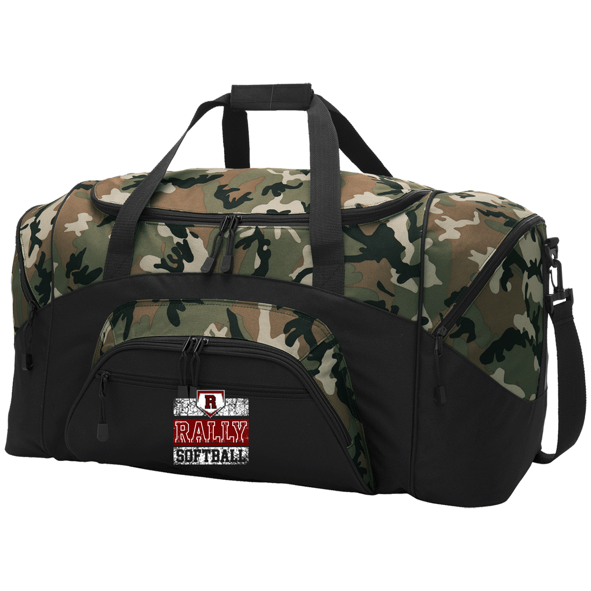 rally-softball-rally-base-softball-blocks-white-port-company-sport-duffel — Black/Camouflage — Front — source sha256 1862d75156c510ea05a09bb83fb3f49792b45cce995a5213ef01fd3190861211 — Color position 3