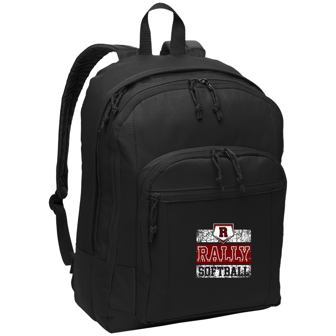 rally-softball-rally-base-softball-blocks-white-port-authority-basic-backpack — Black — Front — source sha256 5c86a29c825a9af171c506475b7552bbac8b8bd68a0233b45c471cd56ac105ce — Color position 1