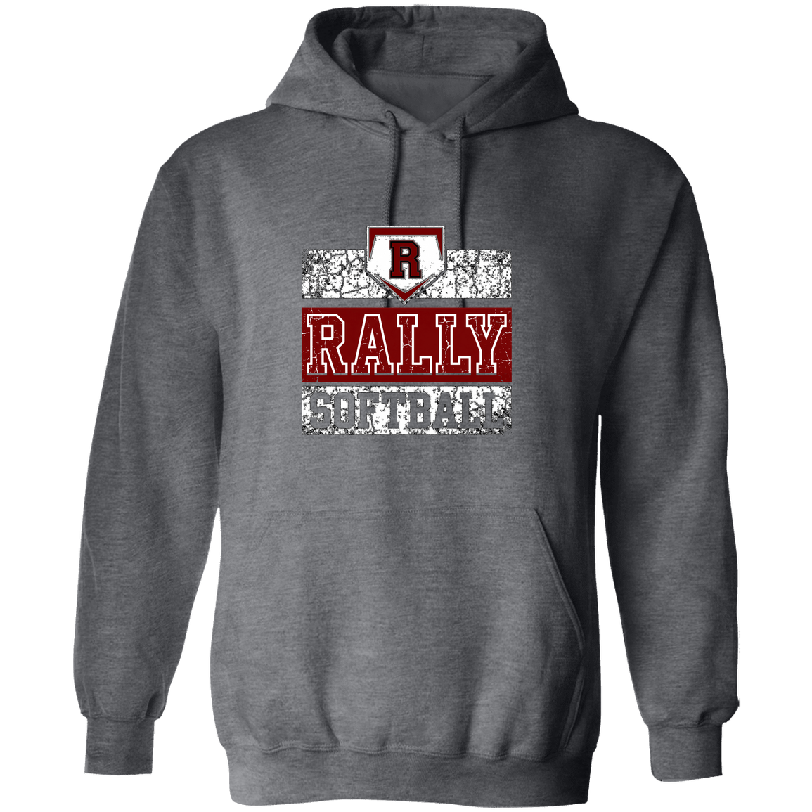 rally-softball-rally-base-softball-blocks-white-gildan-pullover-hoodie — Dark Heather — Front — source sha256 6ef2df8e455a126c89ca6efed3628d1d3c990432e6c45ca9b2b3eb5aab93fe7e — Color position 1