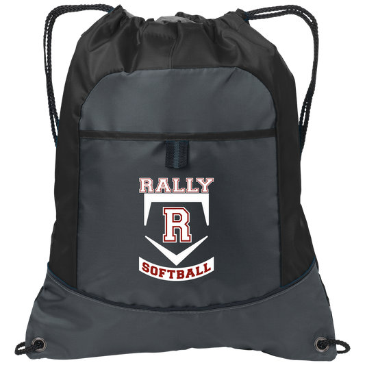rally-softball-base-white-port-authority-pocket-cinch-pack — Deep Smoke/Black — Front — source sha256 022cf80caa76d47a75595c909373d29ce7821d88639f8bcfad9d90a6ac30fc13 — Color position 1