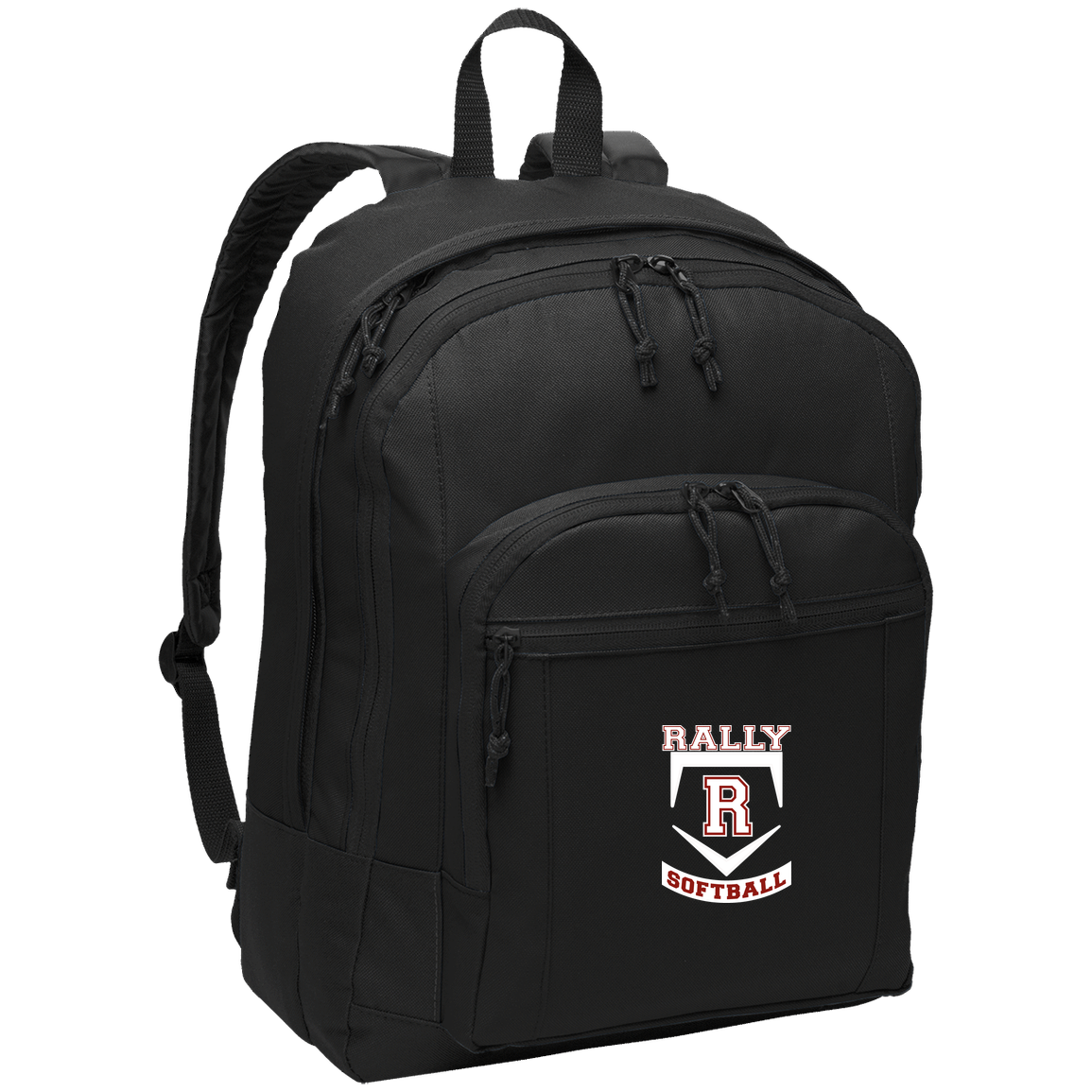 rally-softball-base-white-port-authority-basic-backpack — Black — Front — source sha256 071810ac3d6e4fa95d3c51ecac8088a336ba7ad12b16df660008a6768f600204 — Color position 1
