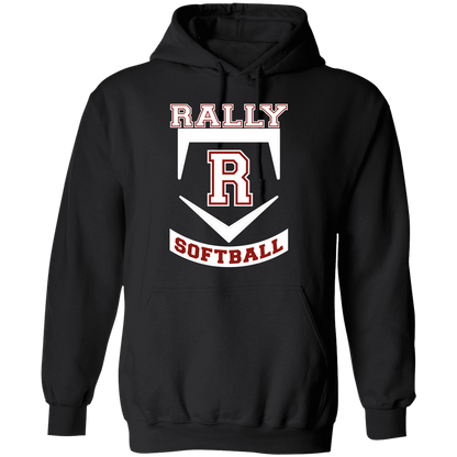 rally-softball-base-white-gildan-pullover-hoodie — Black — Front — source sha256 0ff8fba1270e009d9b95f2e0d2587a2ba6683d8a8096093aee9aac442d673f92 — Color position 1