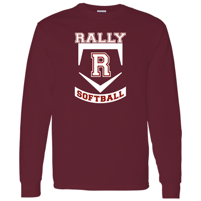 rally-softball-base-white-gildan-ls-t-shirt-5-3-oz — Maroon — Front — source sha256 360f66afcd092079ed64ef53020bbabec5dafdd1f3a65d452fac6aa93b8cb3b1 — Color position 3