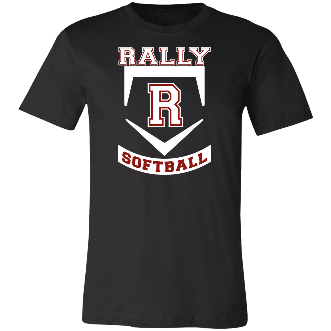 rally-softball-base-white-bella-canvas-unisex-jersey-short-sleeve-t-shirt — Black — Front — source sha256 3b026de4562695d84d571d67c5a3a9c4bd2142e694451d3eb21de51f5a4b57ff — Color position 3