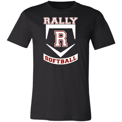 rally-softball-base-white-bella-canvas-unisex-jersey-short-sleeve-t-shirt — Black — Front — source sha256 3b026de4562695d84d571d67c5a3a9c4bd2142e694451d3eb21de51f5a4b57ff — Color position 3