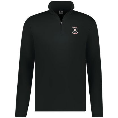 rally-softball-base-white-c2-mens-1-4-zip-pullover — Black — Front — source sha256 400dd2e6049ea7f9297b4d3955823d505826748c0db6b184fd0a342f00651e09 — Color position 1