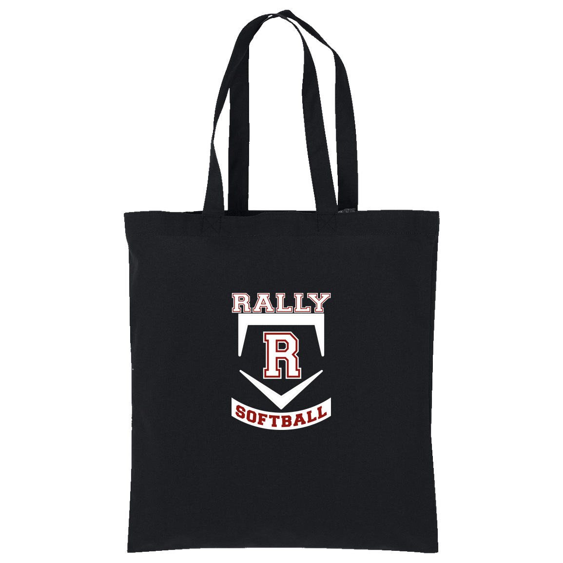 rally-softball-base-white-port-authority-core-cotton-tote — Deep Black — Front — source sha256 411c3668a45b1a5d7b8d8d83977007b789f71c96559337e47a8416882579789d — Color position 1