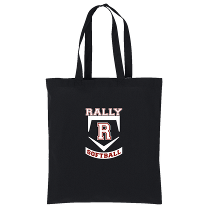 rally-softball-base-white-port-authority-core-cotton-tote — Deep Black — Front — source sha256 411c3668a45b1a5d7b8d8d83977007b789f71c96559337e47a8416882579789d — Color position 1